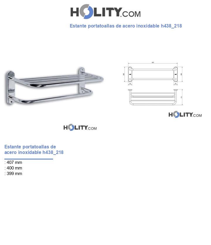 Estante portatoallas de acero inoxidable h438_218