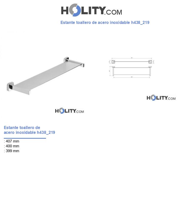 Estante toallero de acero inoxidable h438_219