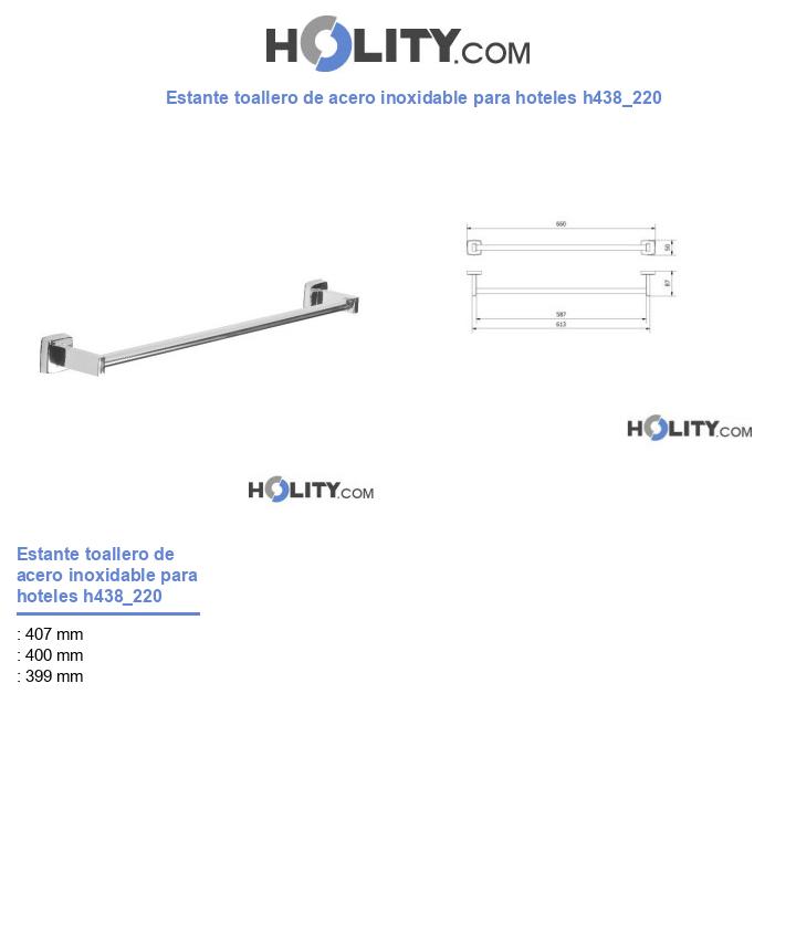 Estante toallero de acero inoxidable para hoteles h438_220