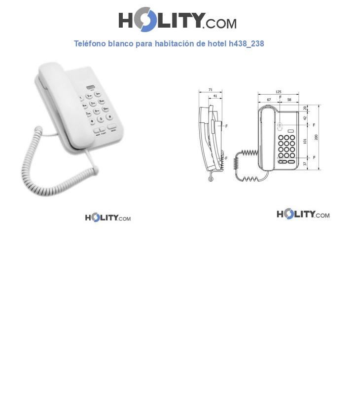 Teléfono blanco para habitación de hotel h438_238