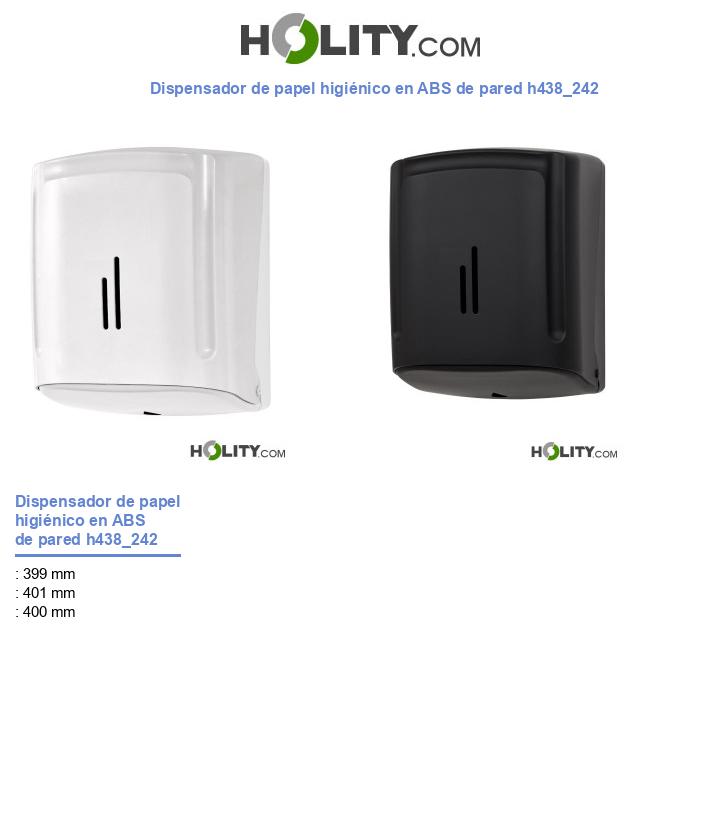 Dispensador de papel higiénico en ABS de pared h438_242
