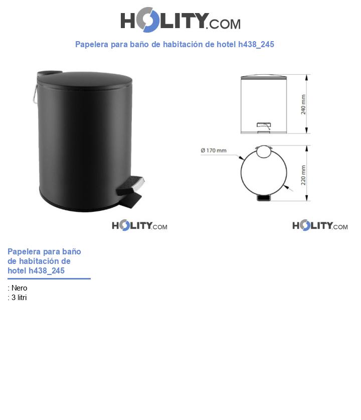 Papelera para baño de habitación de hotel h438_245