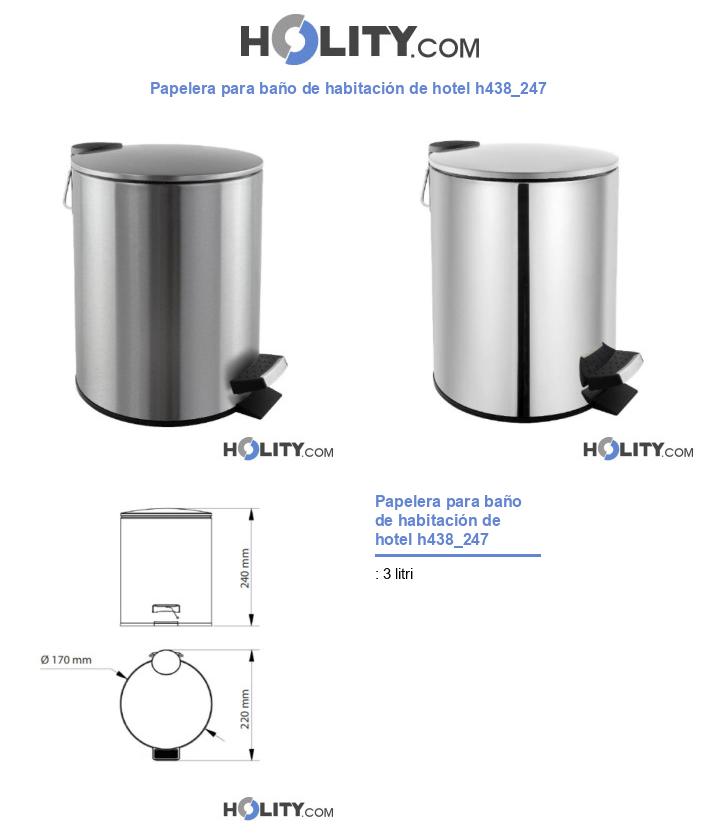 Papelera para baño de habitación de hotel h438_247
