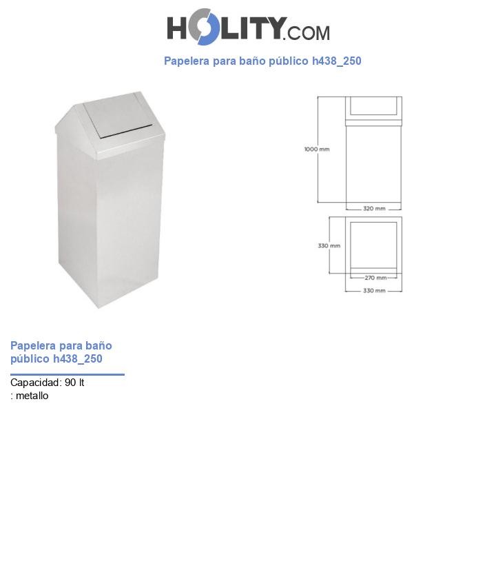 Papelera para baño público h438_250