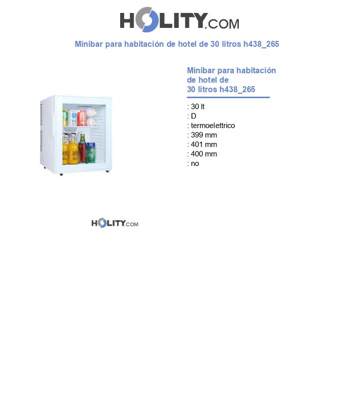 Minibar para habitación de hotel de 30 litros h438_265