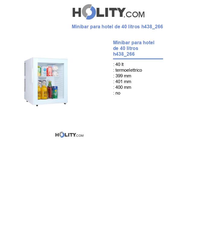 Minibar para hotel de 40 litros h438_266