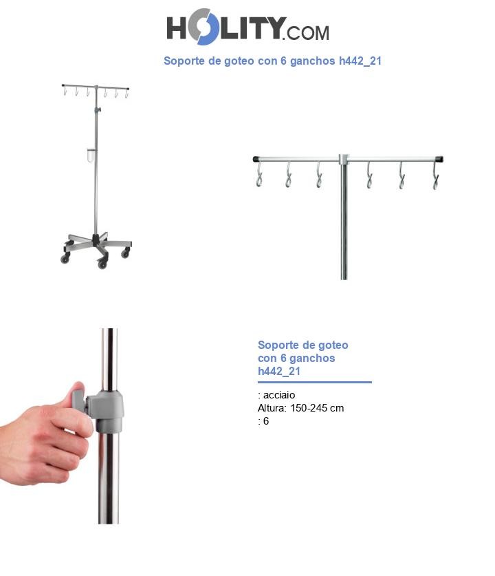 Soporte de goteo con 6 ganchos h442_21