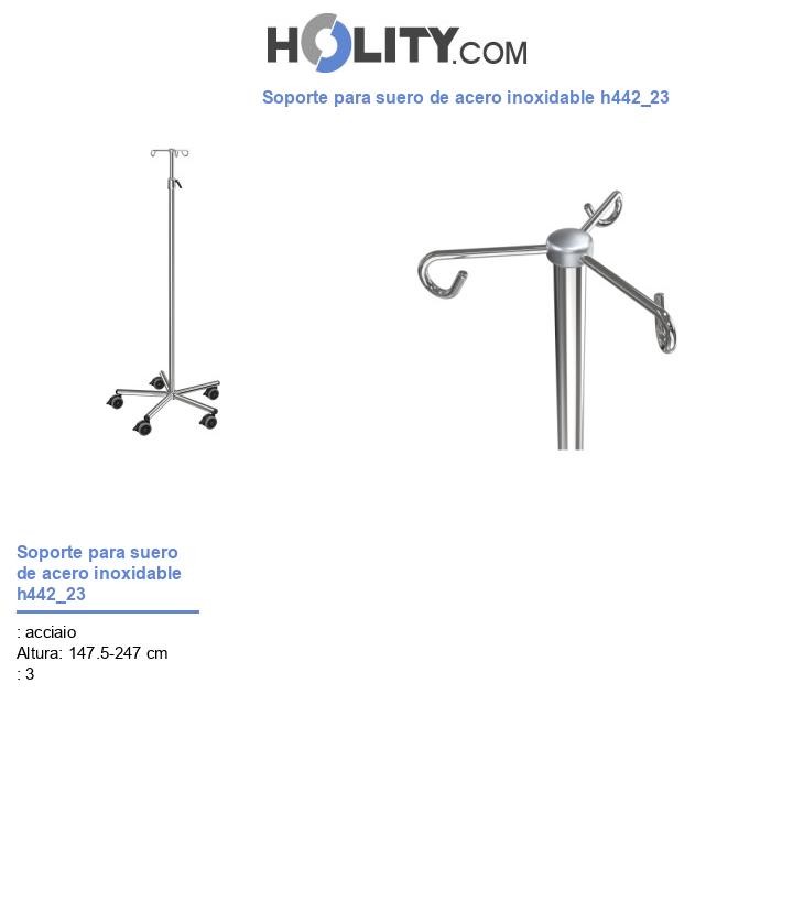Soporte para suero de acero inoxidable h442_23