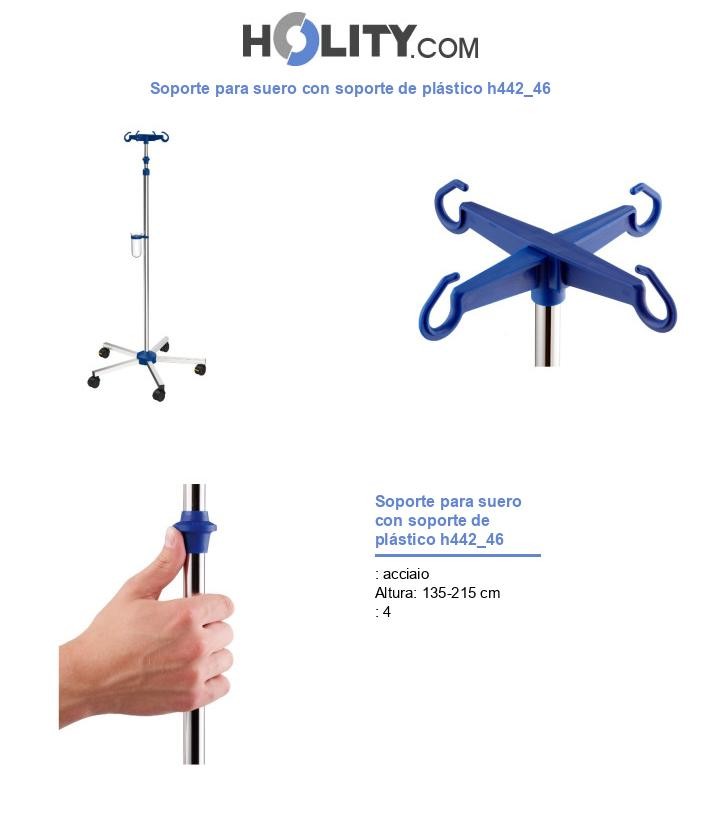 Soporte para suero con soporte de plástico h442_46