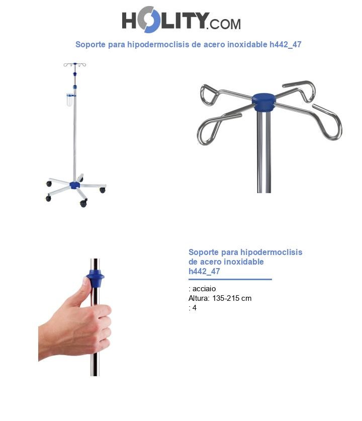 Soporte para hipodermoclisis de acero inoxidable h442_47