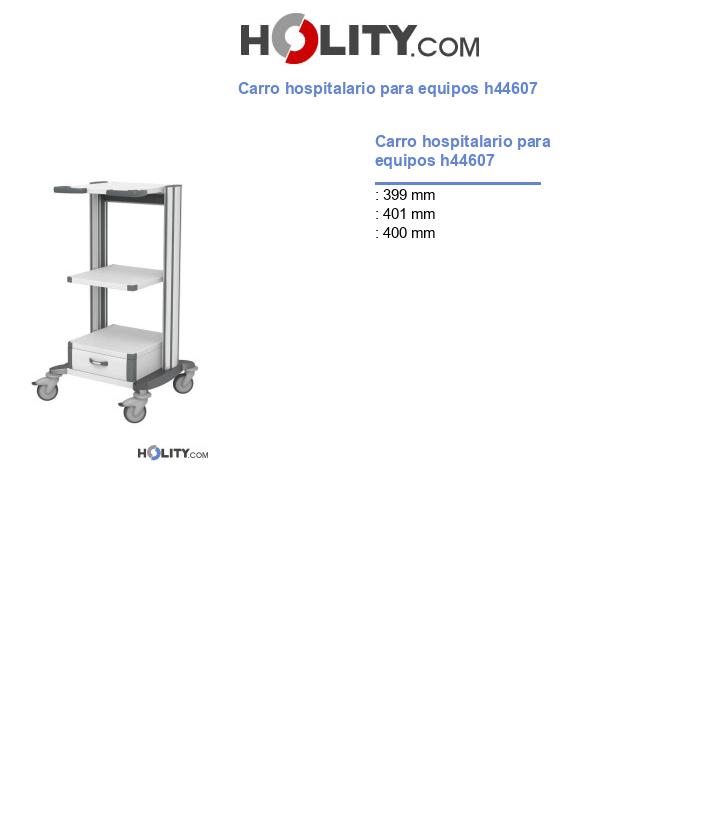 Carro hospitalario para equipos h44607