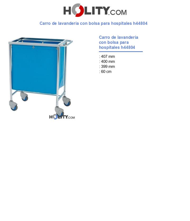 Carro de lavandería con bolsa para hospitales h44804