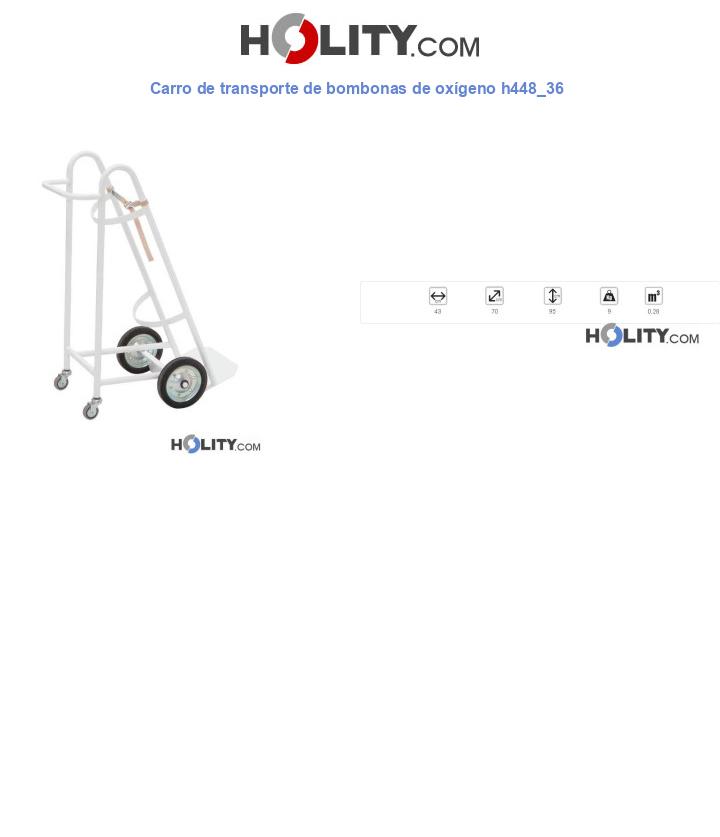 Carro de transporte de bombonas de oxígeno h448_36