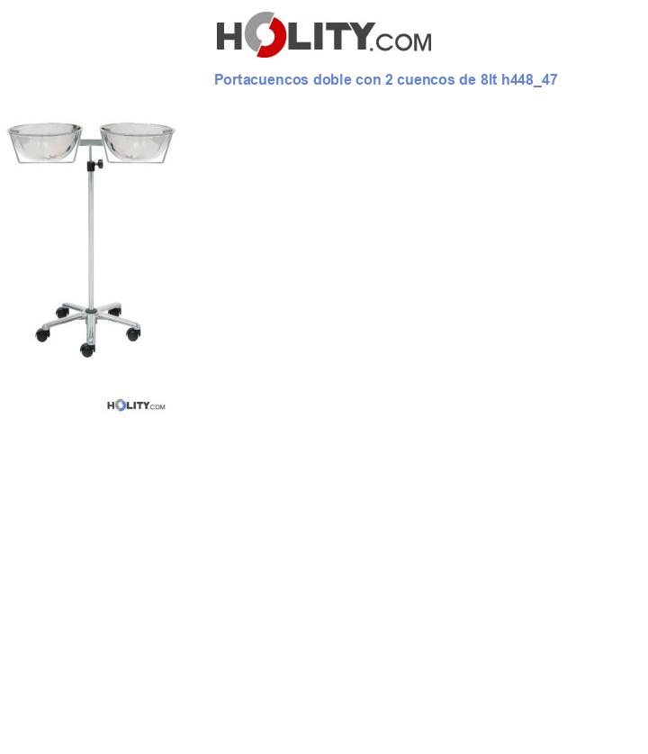 Portacuencos doble con 2 cuencos de 8lt h448_47