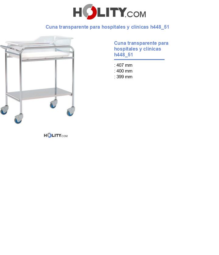 Cuna transparente para hospitales y clínicas h448_51