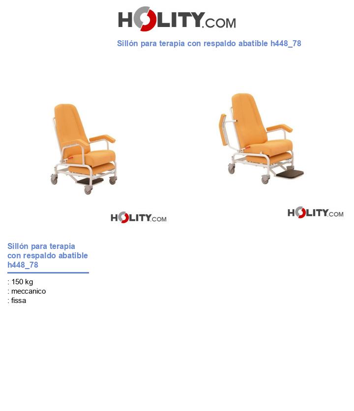 Sillón para terapia con respaldo abatible h448_78