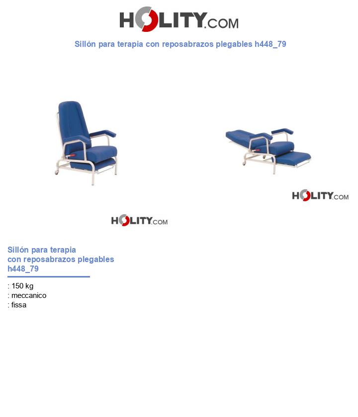 Sillón para terapia con reposabrazos plegables h448_79