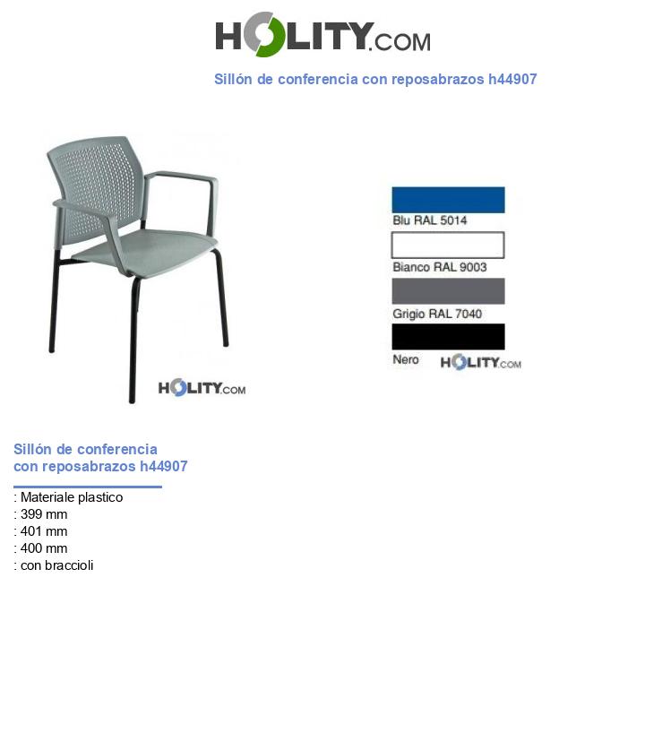 Sillón de conferencia con reposabrazos h44907