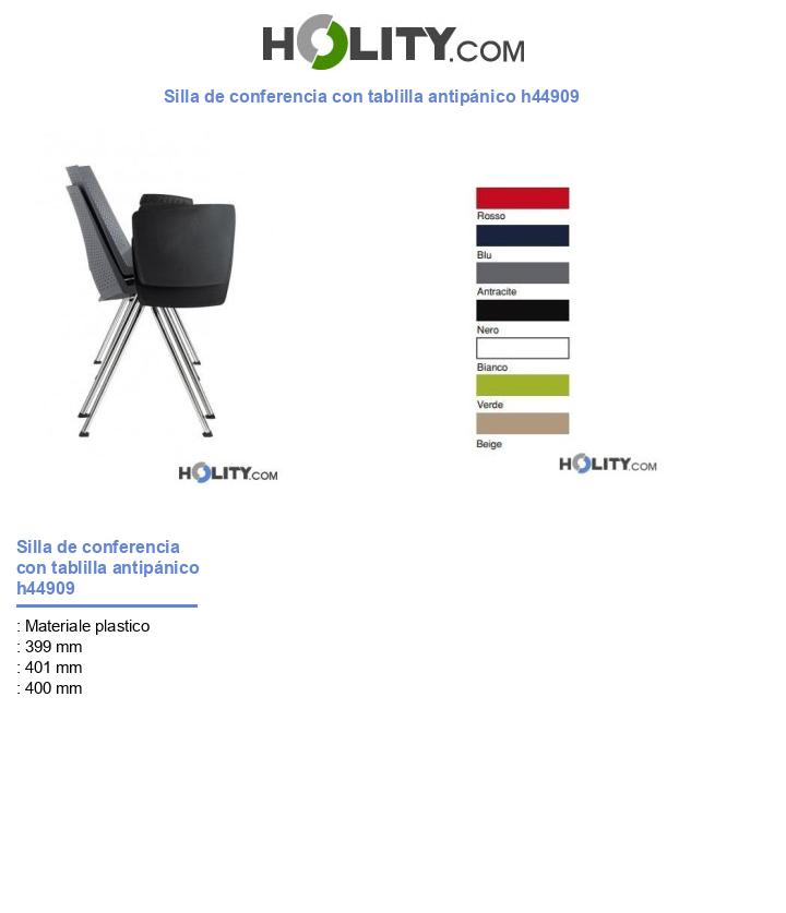 Silla de conferencia con tablilla antipánico h44909