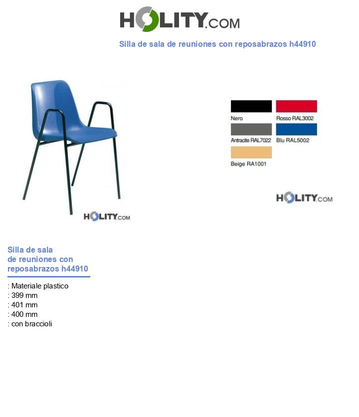 Silla de sala de reuniones con reposabrazos h44910