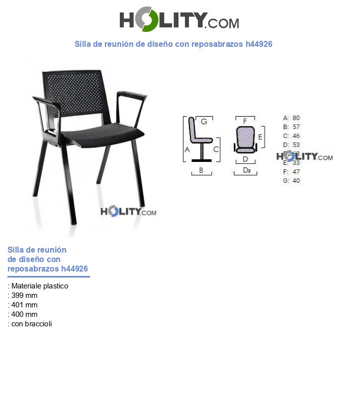 Silla de reunión de diseño con reposabrazos h44926