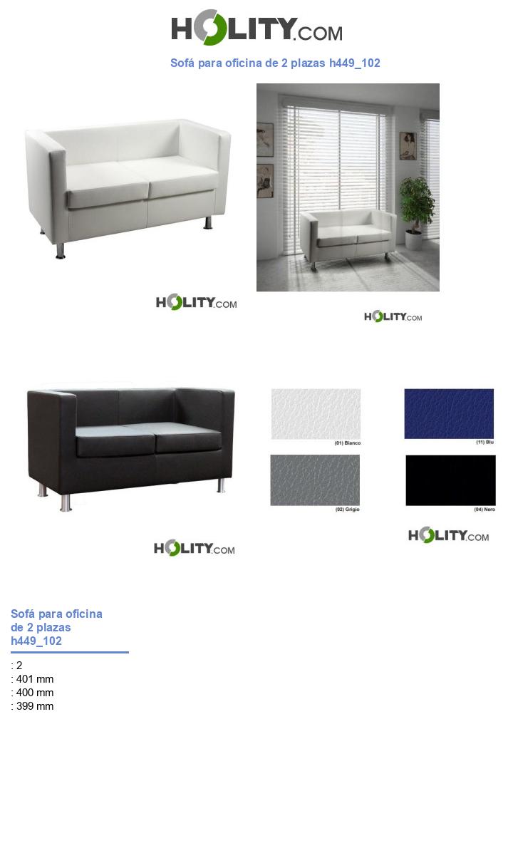 Sofá para oficina de 2 plazas h449_102