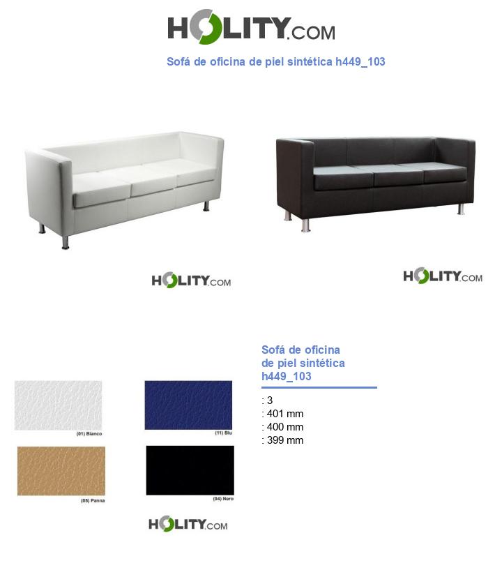 Sofá de oficina de piel sintética h449_103