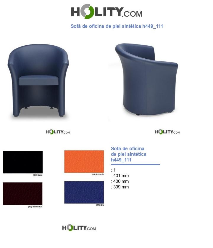 Sofá de oficina de piel sintética h449_111