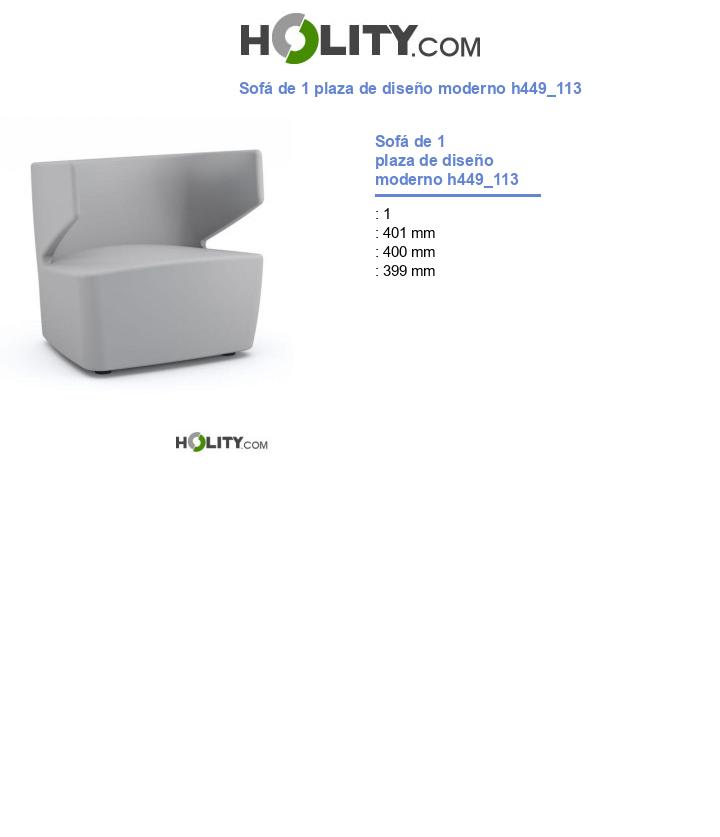 Sofá de 1 plaza de diseño moderno h449_113