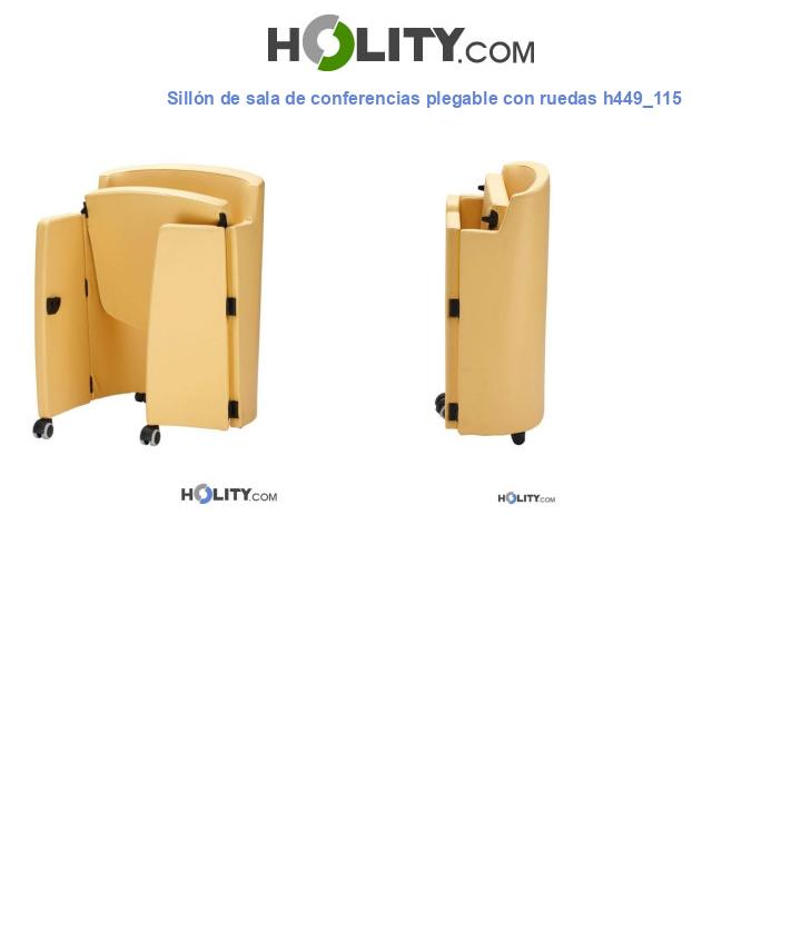 Sillón de sala de conferencias plegable con ruedas h449_115