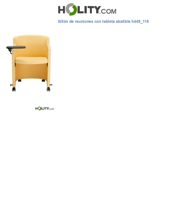 Sillón de reuniones con tableta abatible h449_116