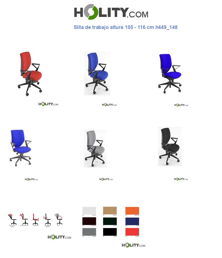 Silla de trabajo altura 105 - 116 cm h449_148