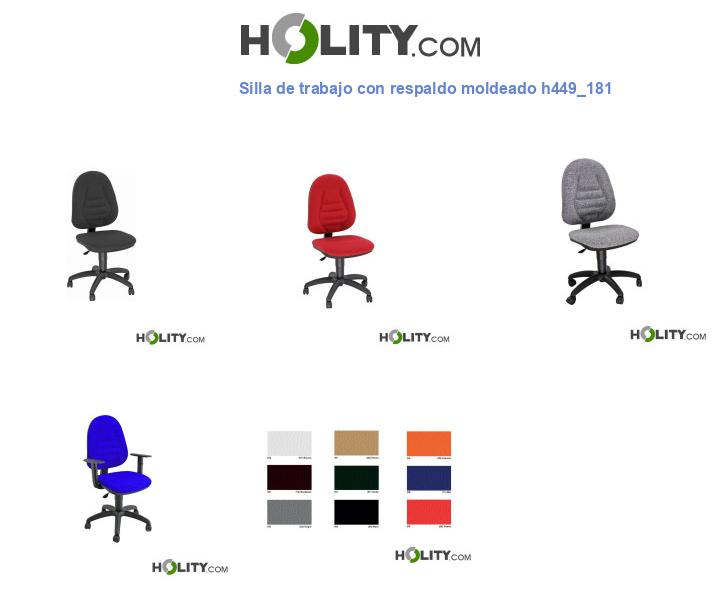 Silla de trabajo con respaldo moldeado h449_181