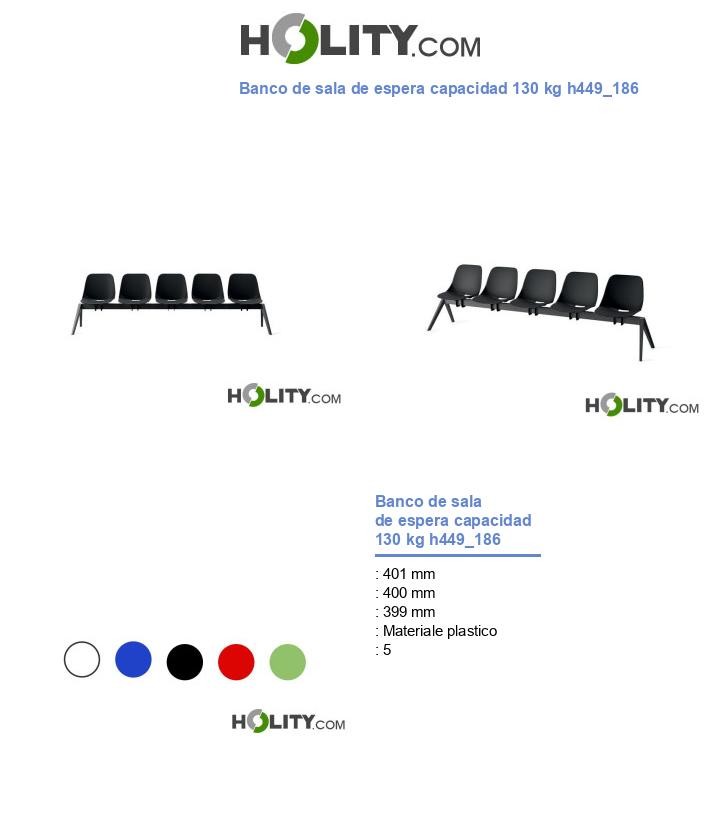 Banco de sala de espera capacidad 130 kg h449_186