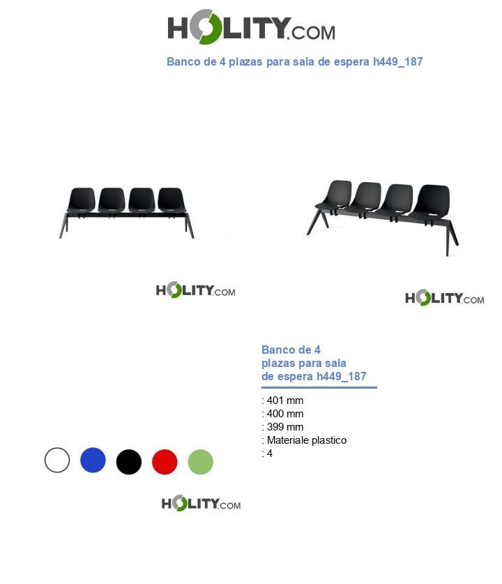 Banco de 4 plazas para sala de espera h449_187