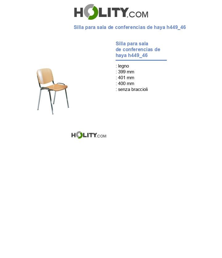 Silla para sala de conferencias de haya h449_46