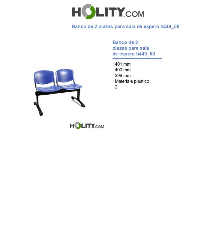 Banco de 2 plazas para sala de espera h449_50