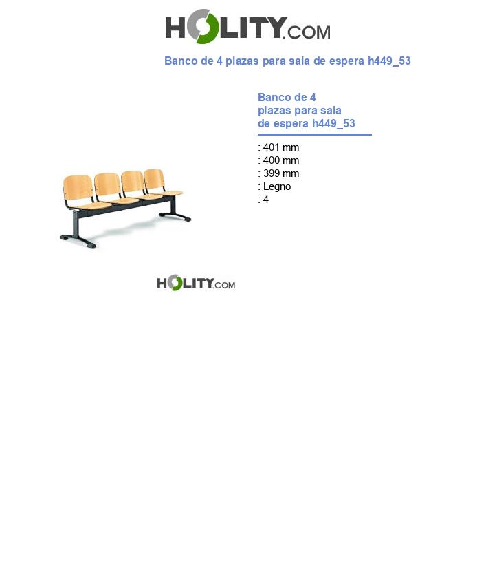 Banco de 4 plazas para sala de espera h449_53
