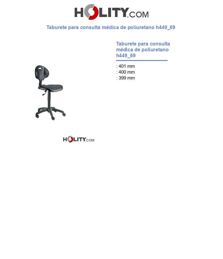 Taburete para consulta médica de poliuretano h449_69