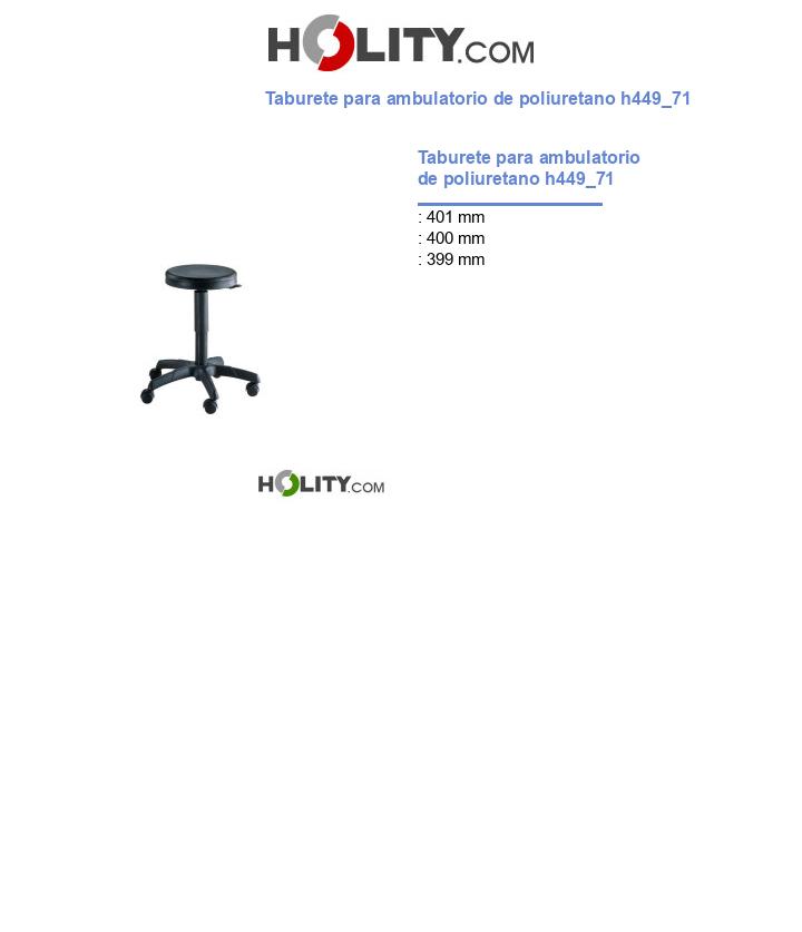 Taburete para ambulatorio de poliuretano h449_71