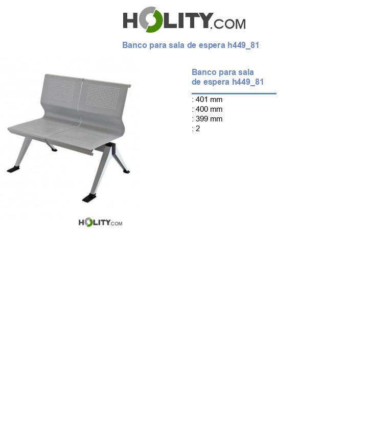 Banco para sala de espera h449_81