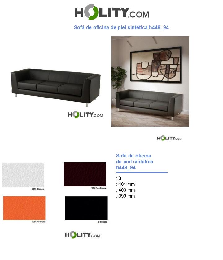 Sofá de oficina de piel sintética h449_94