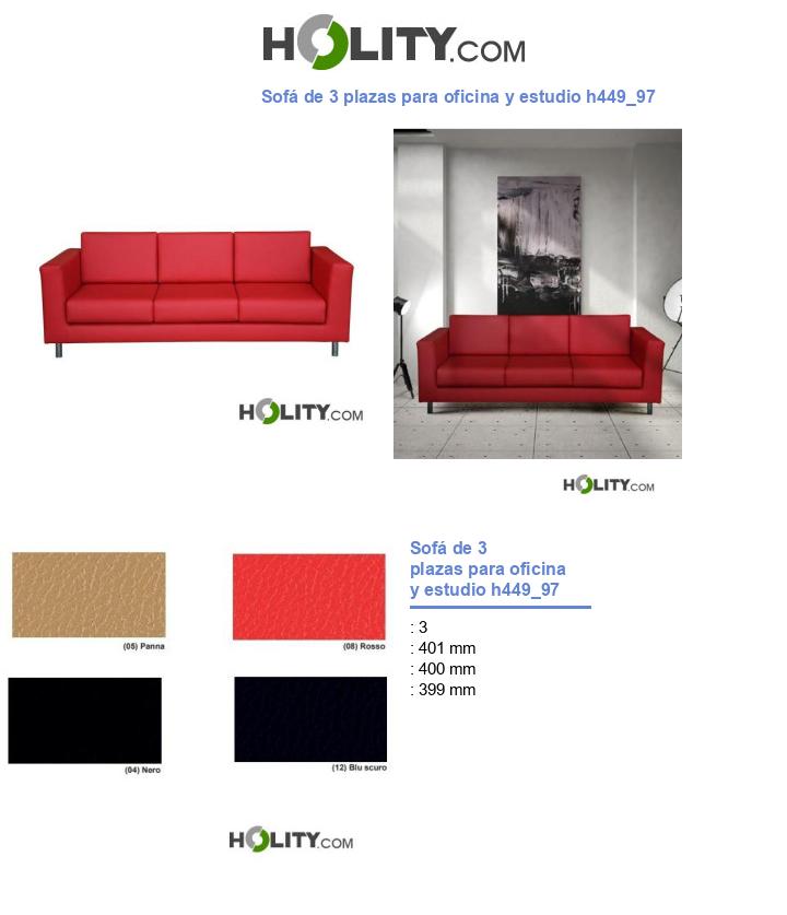 Sofá de 3 plazas para oficina y estudio h449_97