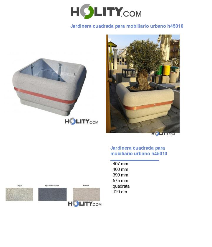 Jardinera cuadrada para mobiliario urbano h45010
