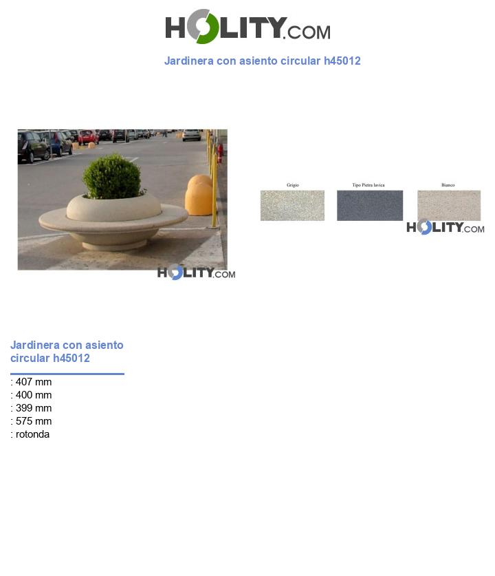 Jardinera con asiento circular h45012