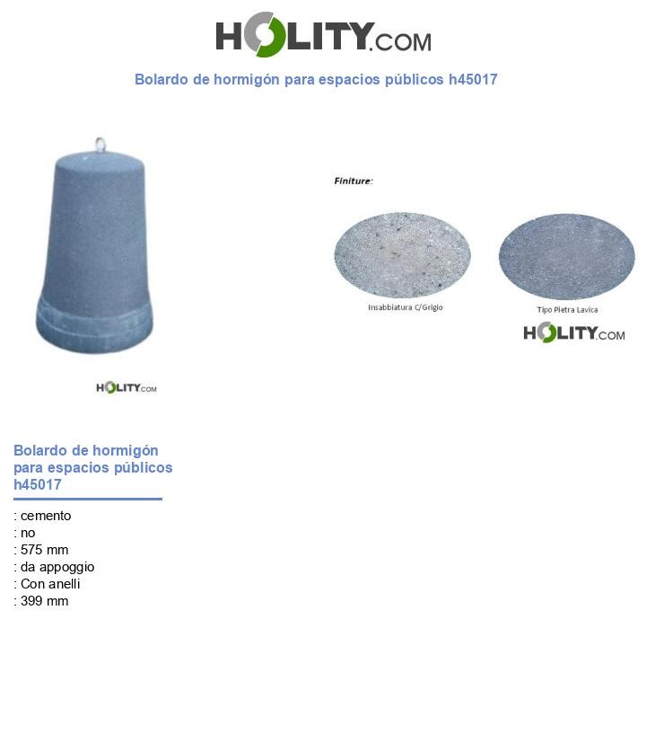 Bolardo de hormigón para espacios públicos h45017