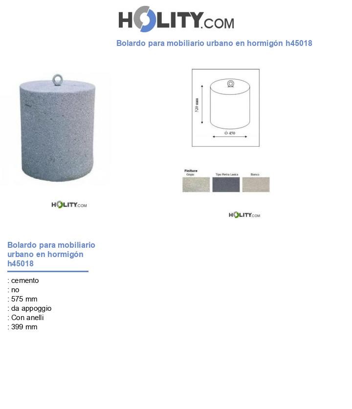 Bolardo para mobiliario urbano en hormigón h45018