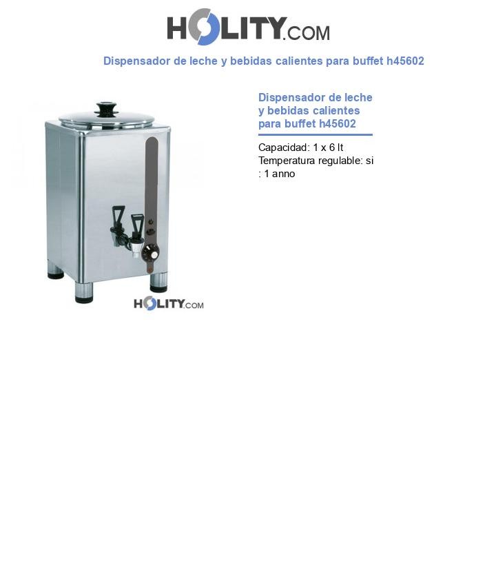 Dispensador de leche y bebidas calientes para buffet h45602