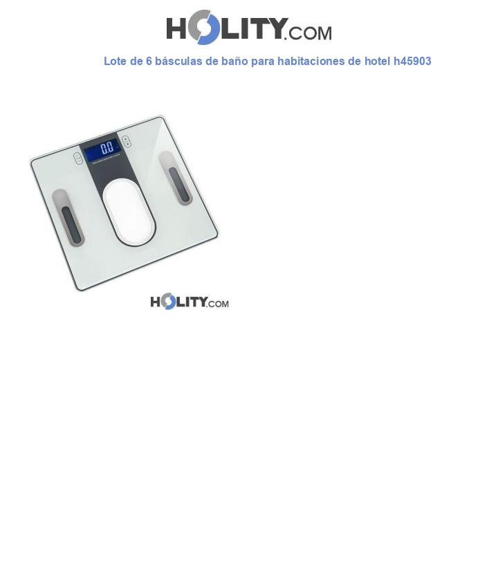 Lote de 6 básculas de baño para habitaciones de hotel h45903