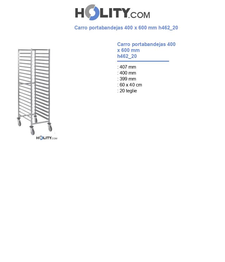 Carro portabandejas 400 x 600 mm h462_20